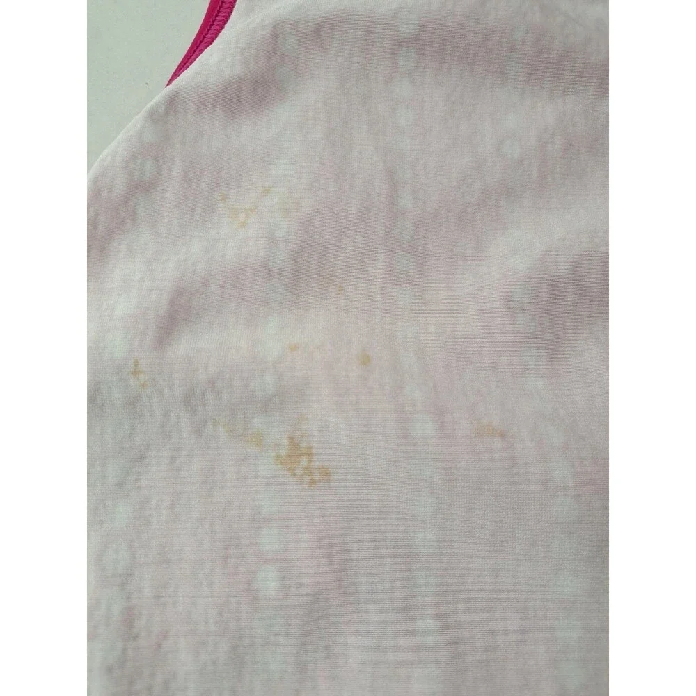 GK Elite VTG Pink Dots Keyhole Racerback Tank Leotard Glittery Size AL Adult L - Picture 12 of 16